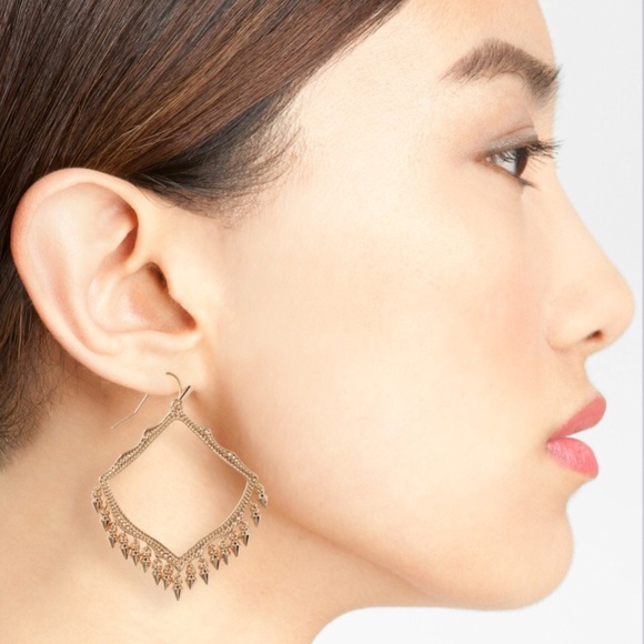 KENDRA SCOTT Lacy Dangle Earrings in Rose Gold - Picture 3 of 8